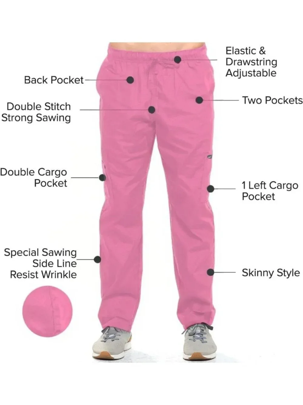 Unisex Medical Scrubs Set - Comfortable Top & Pants for Healthcare Professionals